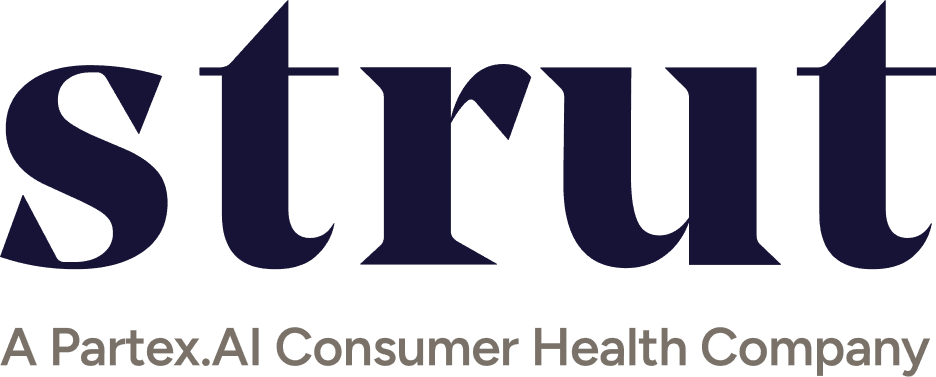 Strut, a Partex AI Consumer Health Company logo